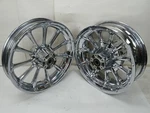 Harley-davidson 2009 Cvo Electra Roulette Chrome Wheels 17X3/16X5 42170-09/42171. Fixed Price $1195.00.