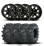 Itp Hurricane 14" Black Wheels And Cryptid Tires 30X9-14. Fixed Price $1872.23.