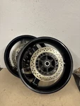 01-05 Yamaha FZ1 Front Rear Back Wheel Rim Straight Oem Set #0242. Fixed Price $199.99.
