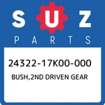 24322-17K00-000 Suzuki BUSH,2ND Driven Gear 2432217K00000, New Genuine Oem Part. Fixed Price $31.58.