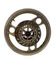 Yamaha RZ350 Front Wheel Rim With Brake Discs - Gold. Fixed Price $168.00.
